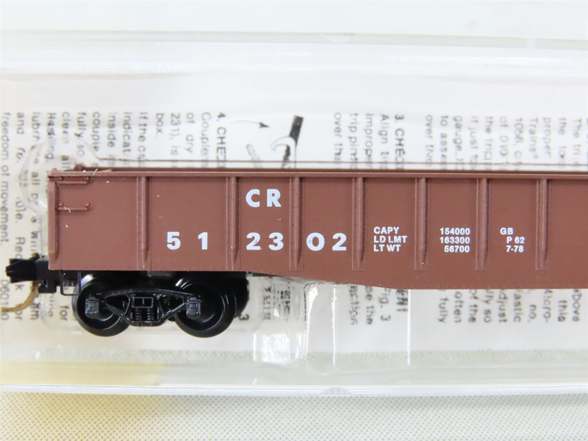 N Scale Micro-Trains MTL 46320 CR Conrail 50&#39; Fishbelly Drop-End Gondola #512302