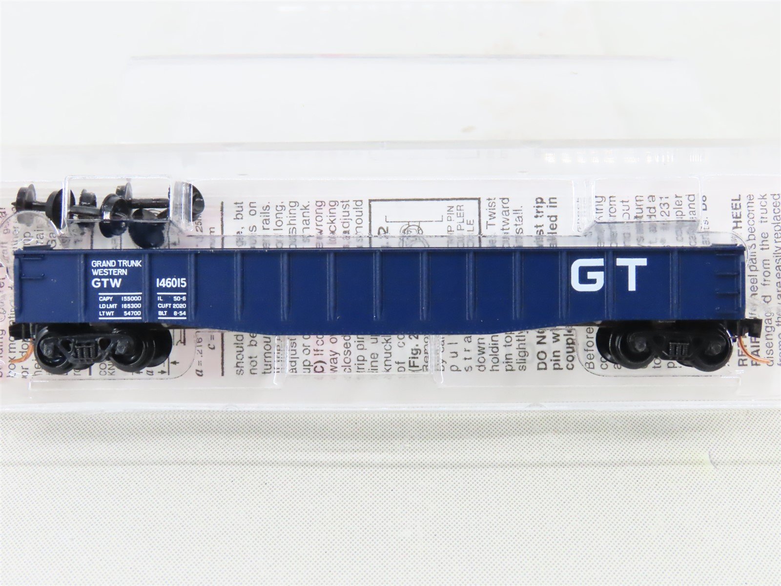 N Micro-Trains MTL 46120 GTW Grand Trunk Western 50' Fishbelly Gondola #146015