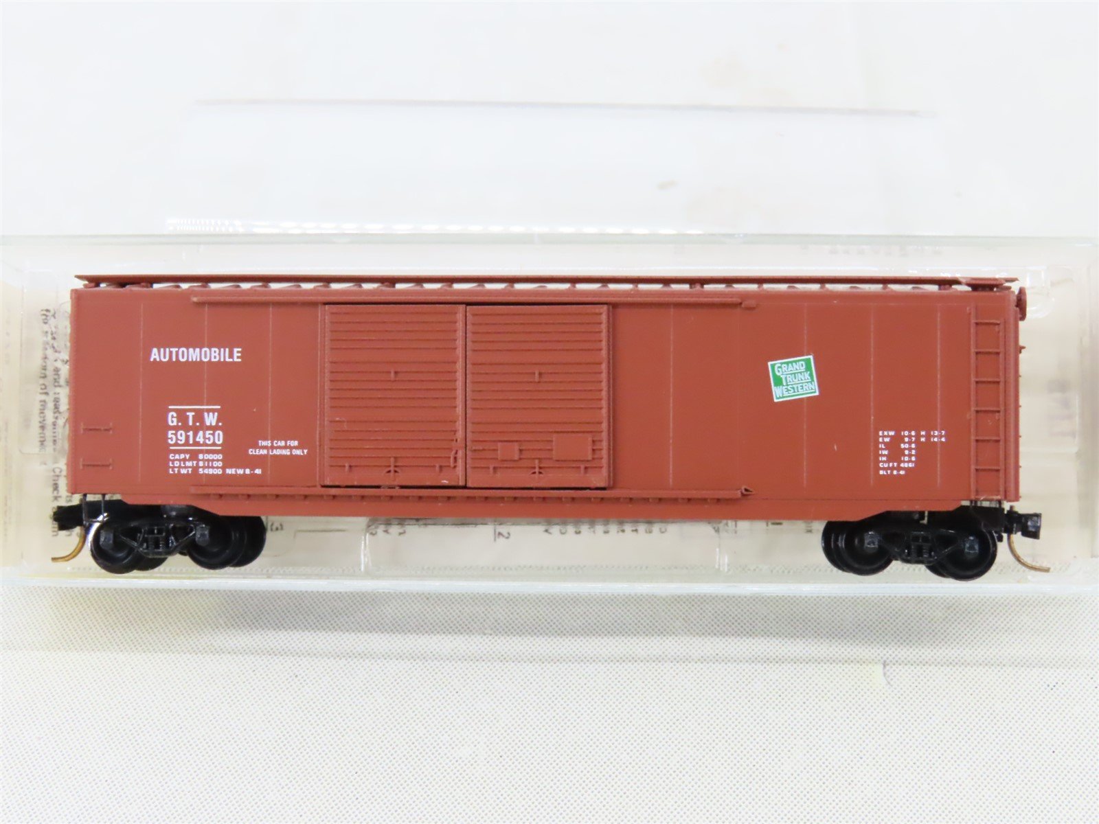 N Scale Kadee Micro-Trains MTL 34170 GTW Grand Trunk Western 50' Box Car #591450