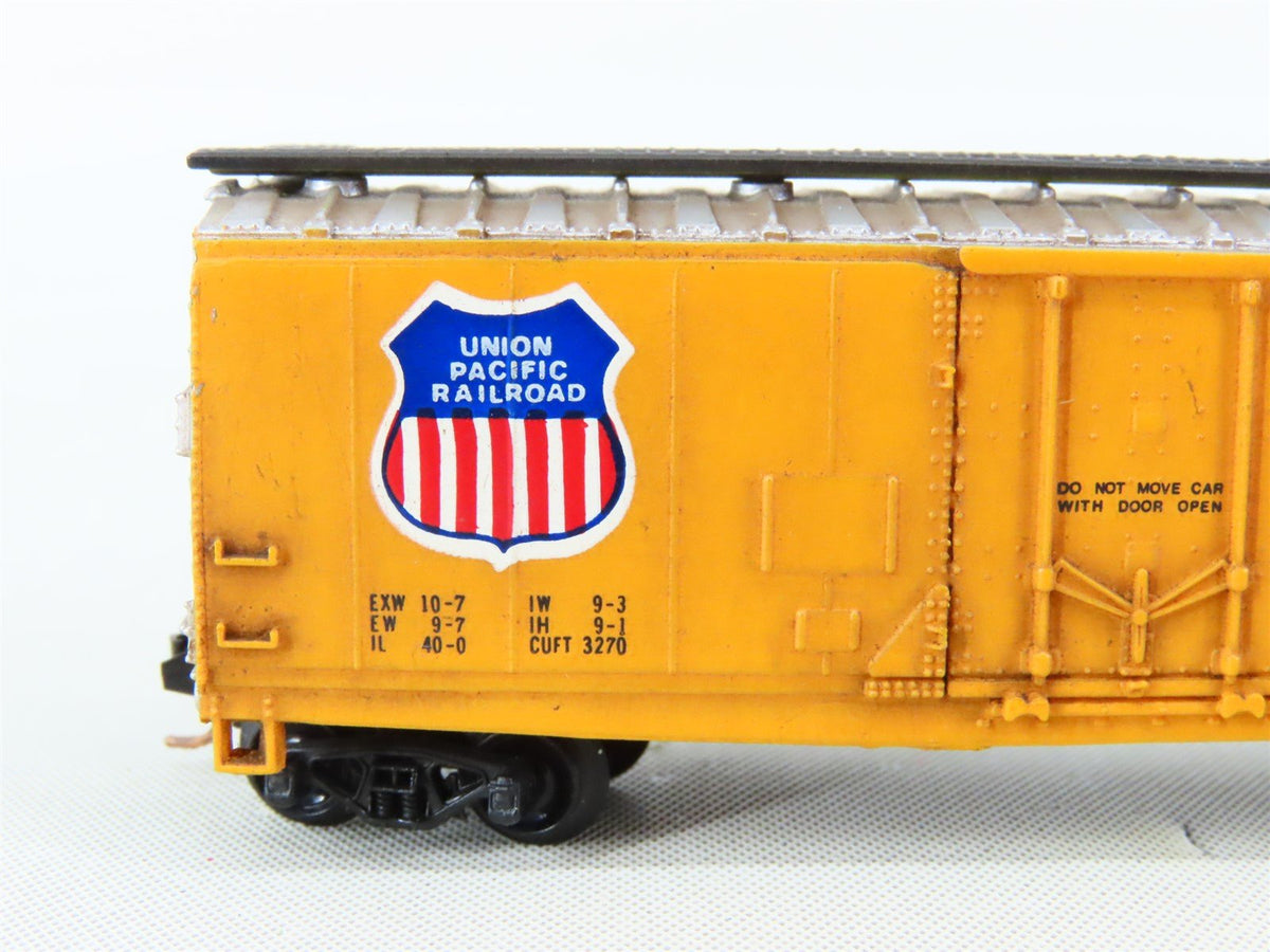 N Bachmann UP Union Pacific 40&#39; Plug Door Box Car #160207 - Custom Weathered