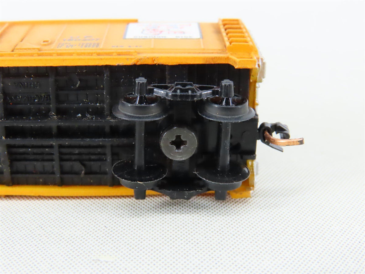 N Bachmann UP Union Pacific 40&#39; Plug Door Box Car #160207 - Custom Weathered