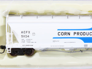 N Scale Atlas 40032 ACFX Corn Products 4-Bay PressureAide Covered Hopper #51134