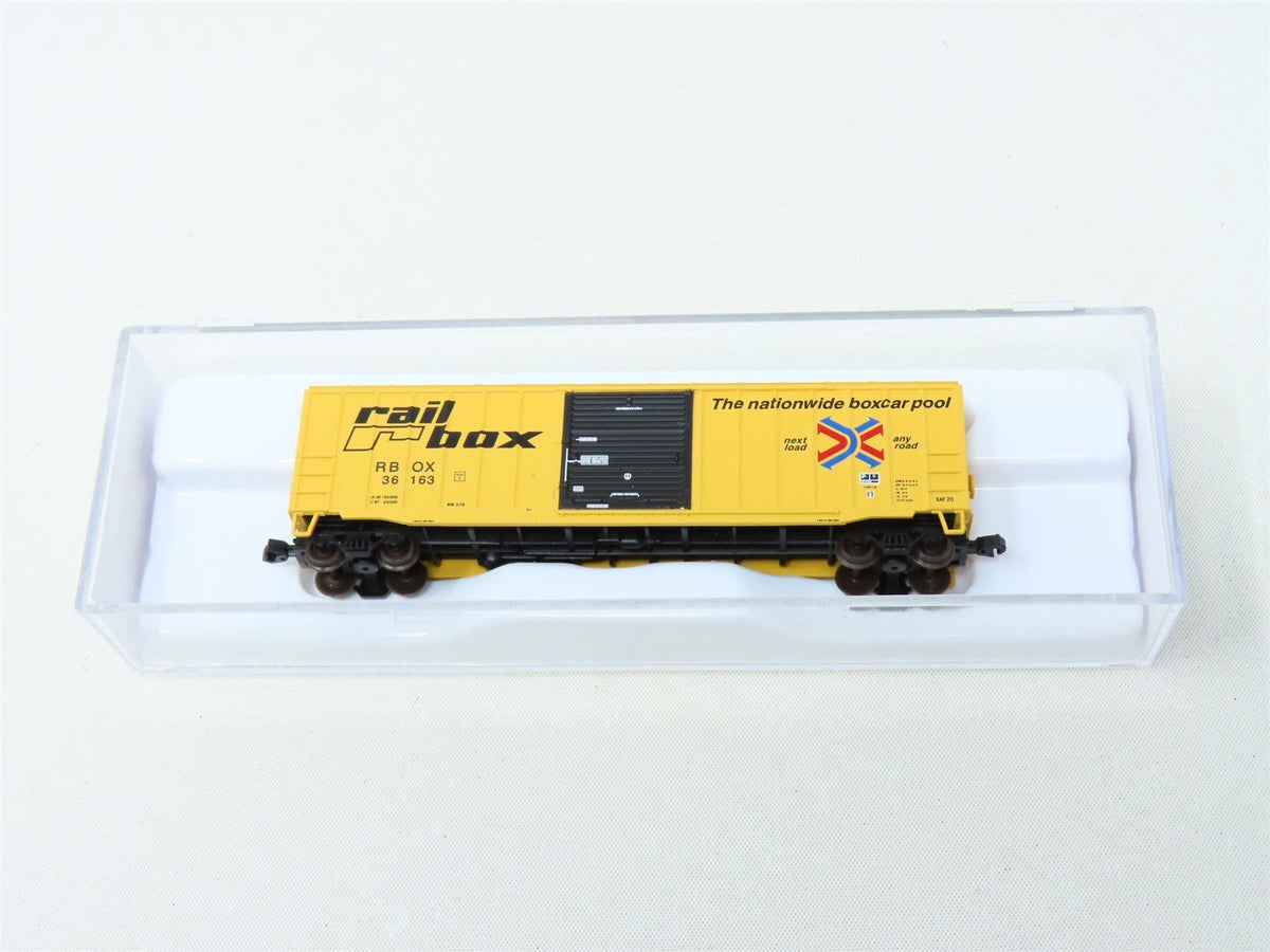 N Scale Atlas Trainman 50003027 RBOX Railbox ACF 50&#39; 6&#39;&#39; Boxcar #36163