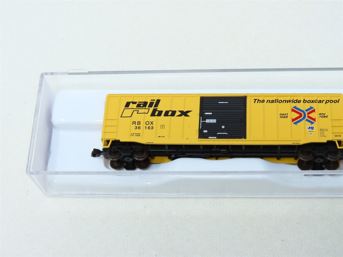 N Scale Atlas Trainman 50003027 RBOX Railbox ACF 50&#39; 6&#39;&#39; Boxcar #36163