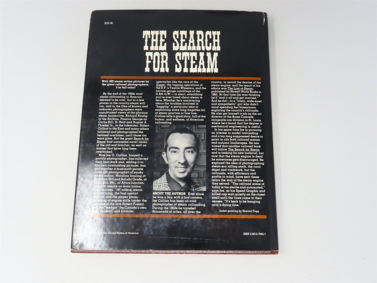 The Search For Steam by Joe G Collias ©1972 HC Book