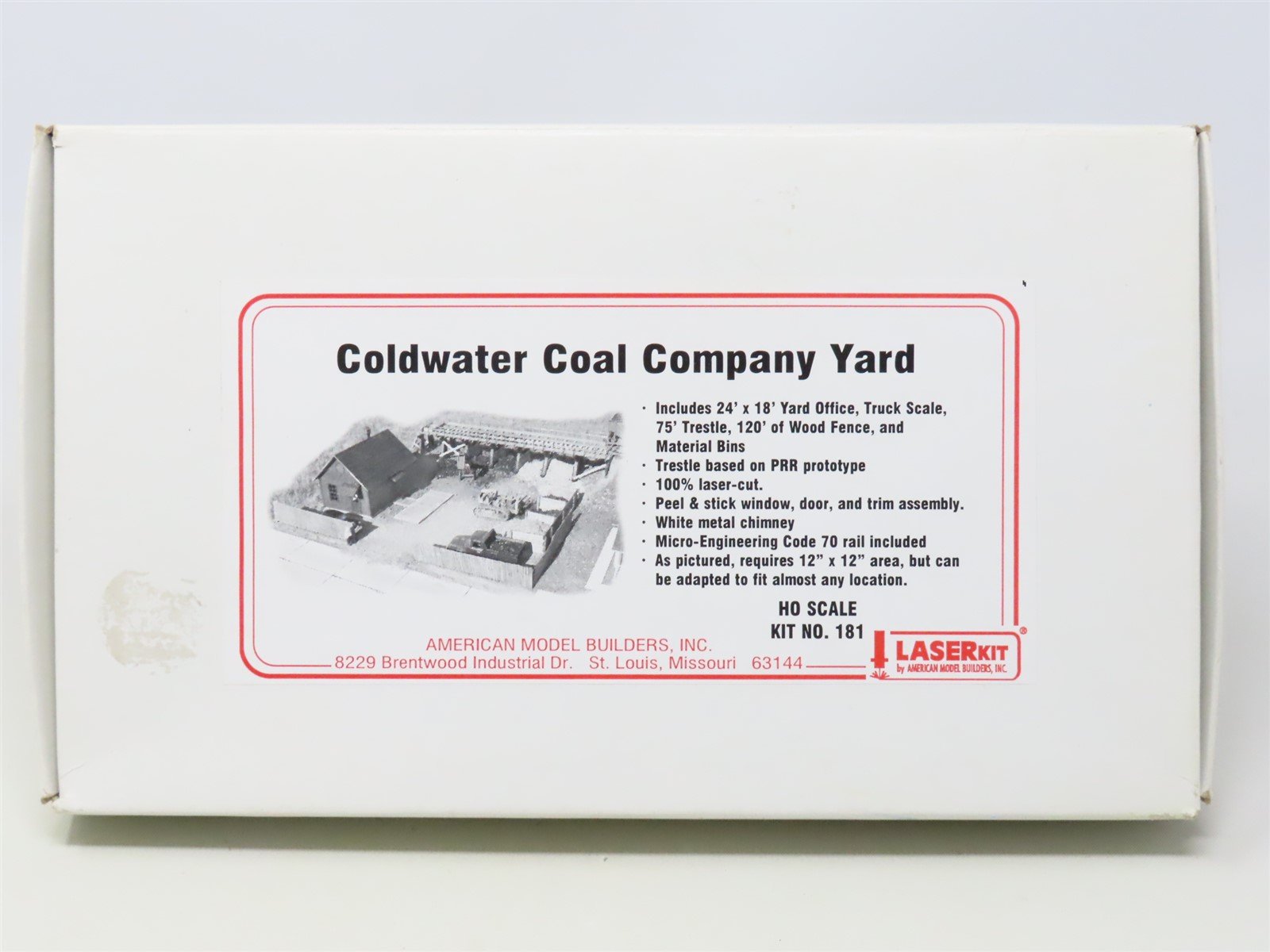 HO Scale American Model Builders LaserKit #181 Coldwater Coal Company Yard