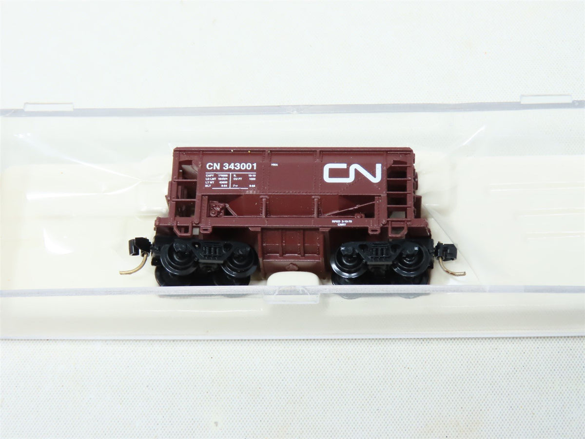 N Scale Atlas 32011 CN Canadian National Ore Hopper Car #343001 w/Load