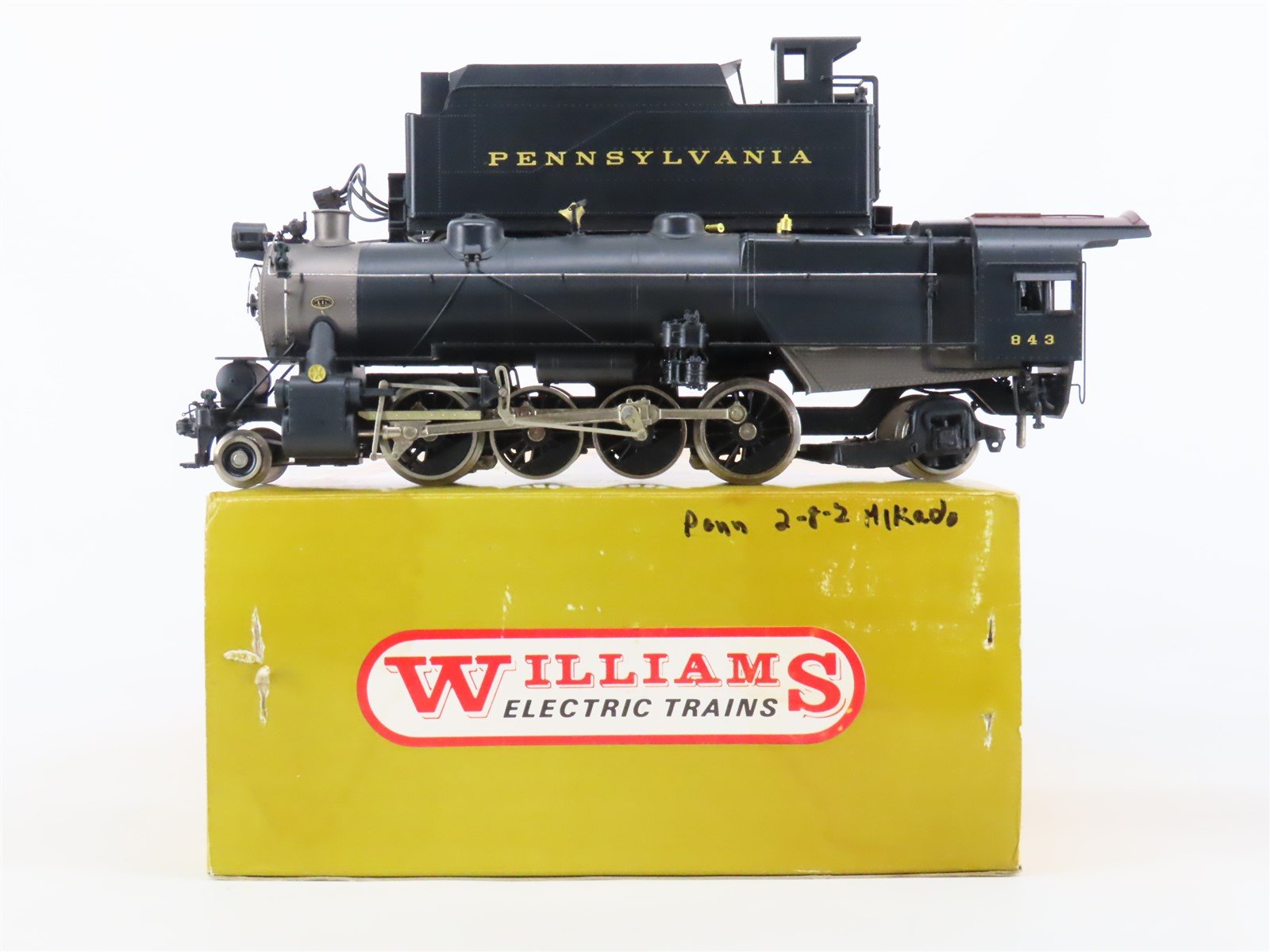 O Gauge 3-Rail Williams 5100 PRR Pennsylvania 2-8-2 Steam Locomotive #843 BRASS