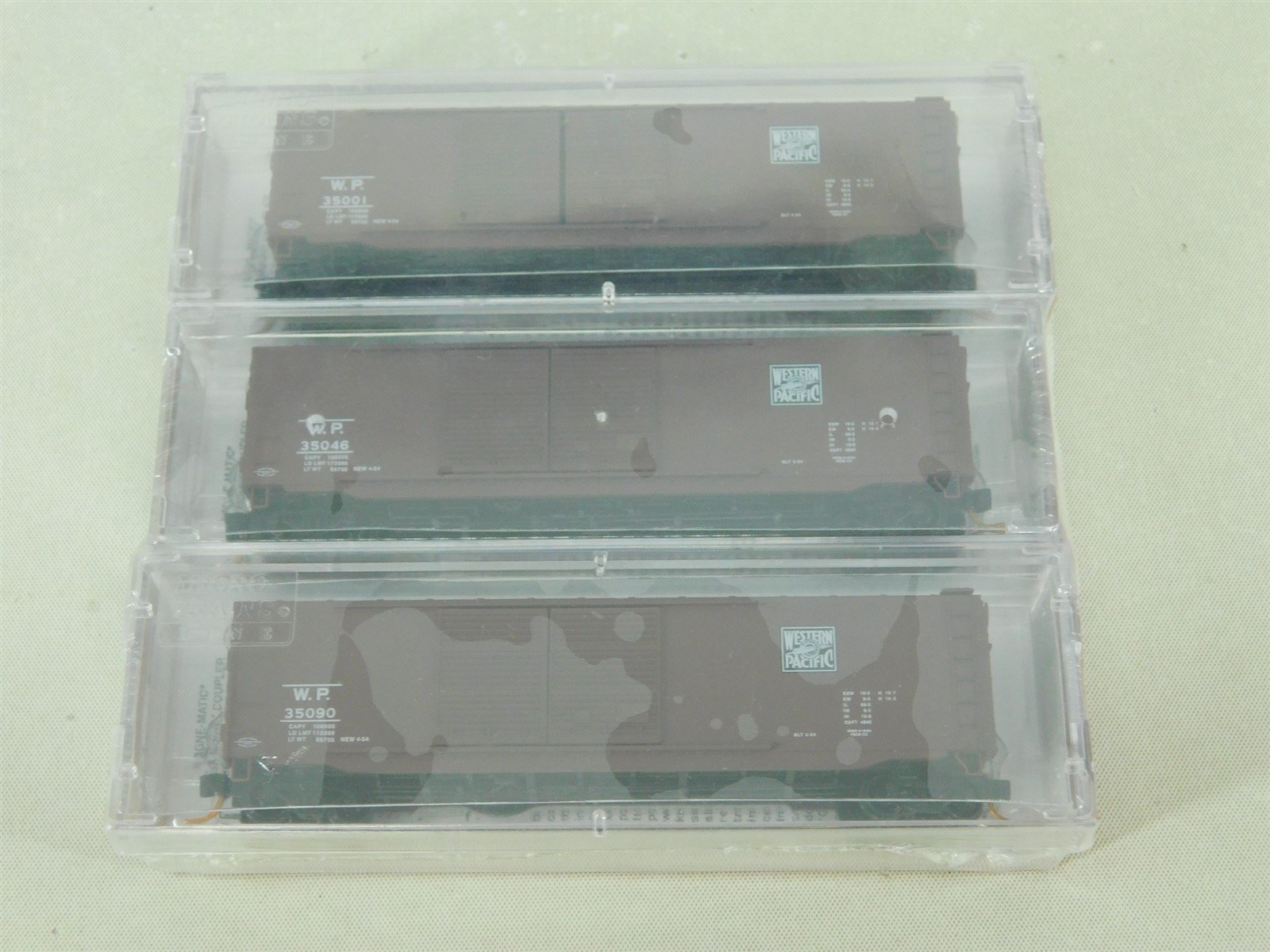 N Scale Micro-Trains MTL NSE 11-78 WP Special Run 50' Boxcar 3-Car Set SEALED