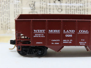 N Scale Kadee Micro-Trains MTL 56103 Westmoreland Coal 2-Bay Hopper #926
