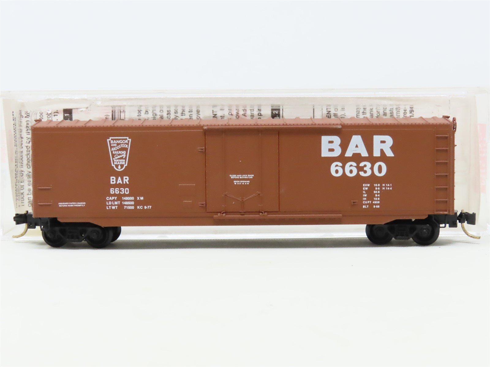 N Scale Micro-Trains MTL 38140 BAR Bangor & Aroostook 50' Box Car #6630