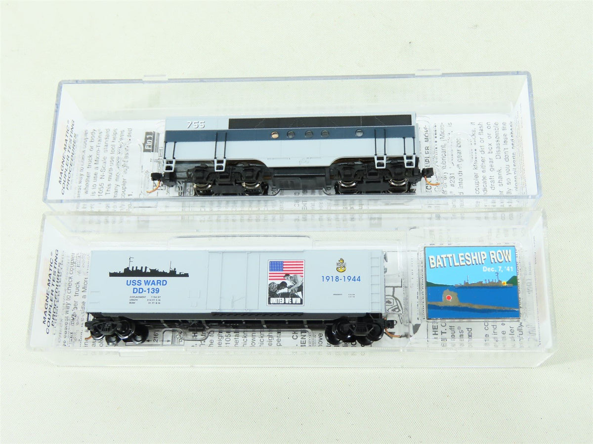 N Micro-Trains MTL 99321061 Battleship Row Pearl Harbor USS Ward &amp; FTB Diesel