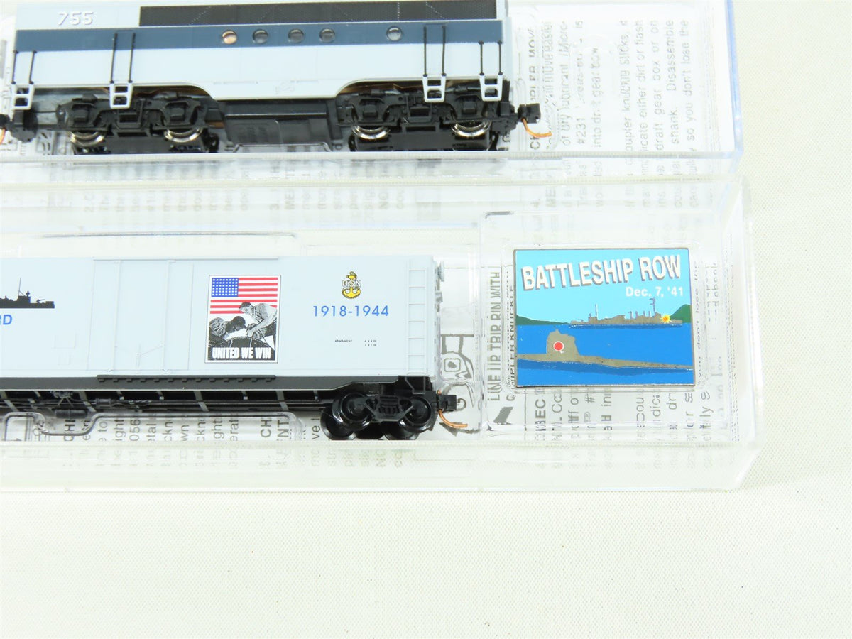 N Micro-Trains MTL 99321061 Battleship Row Pearl Harbor USS Ward &amp; FTB Diesel