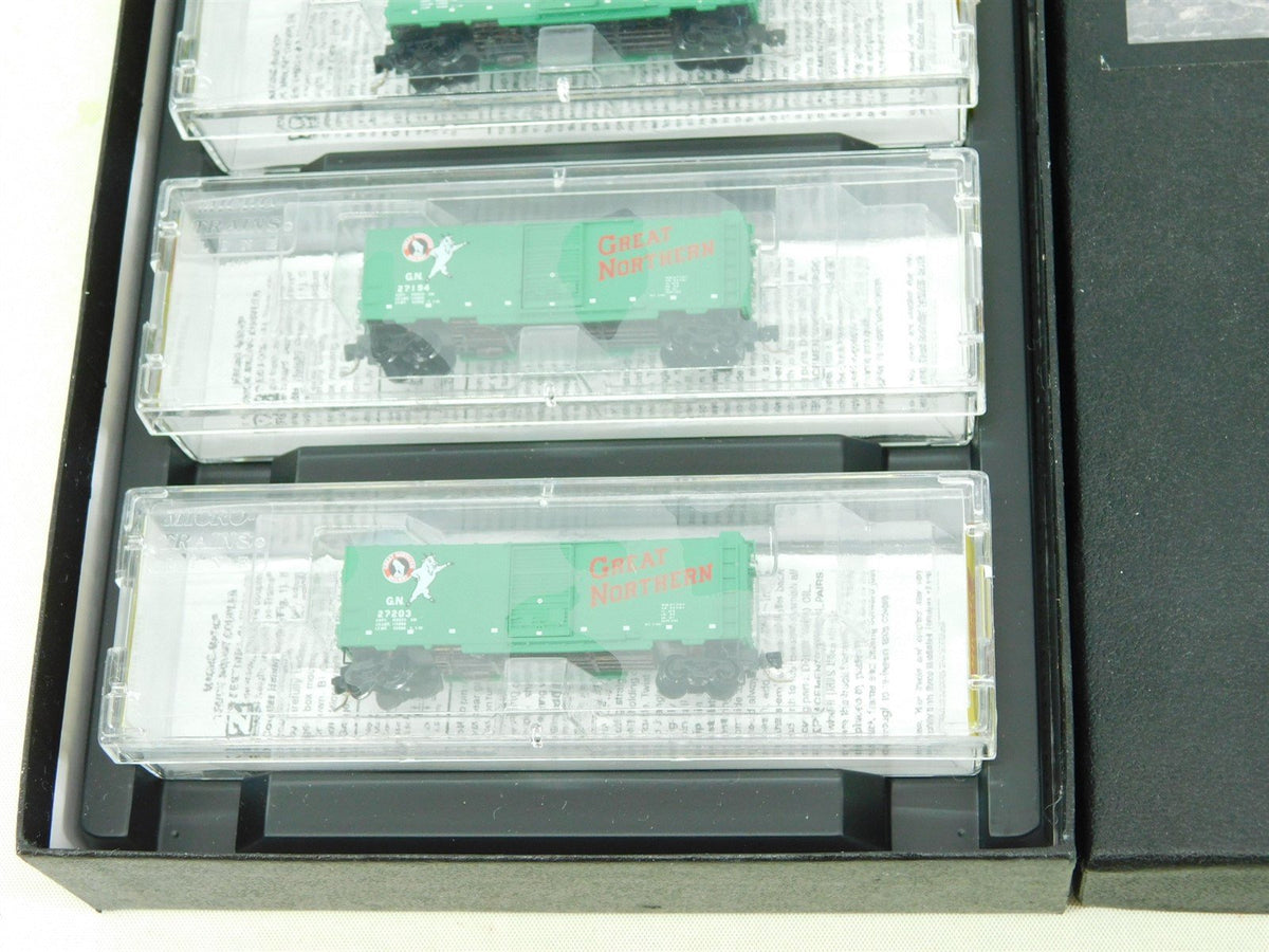Z Scale Micro-Trains MTL 99400068 GN Great Northern Boxcar 4-Car Runner Pack