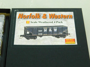Z Scale Micro-Trains MTL 99405110 N&W Railway Weathered Hopper 4-Car Runner Pack