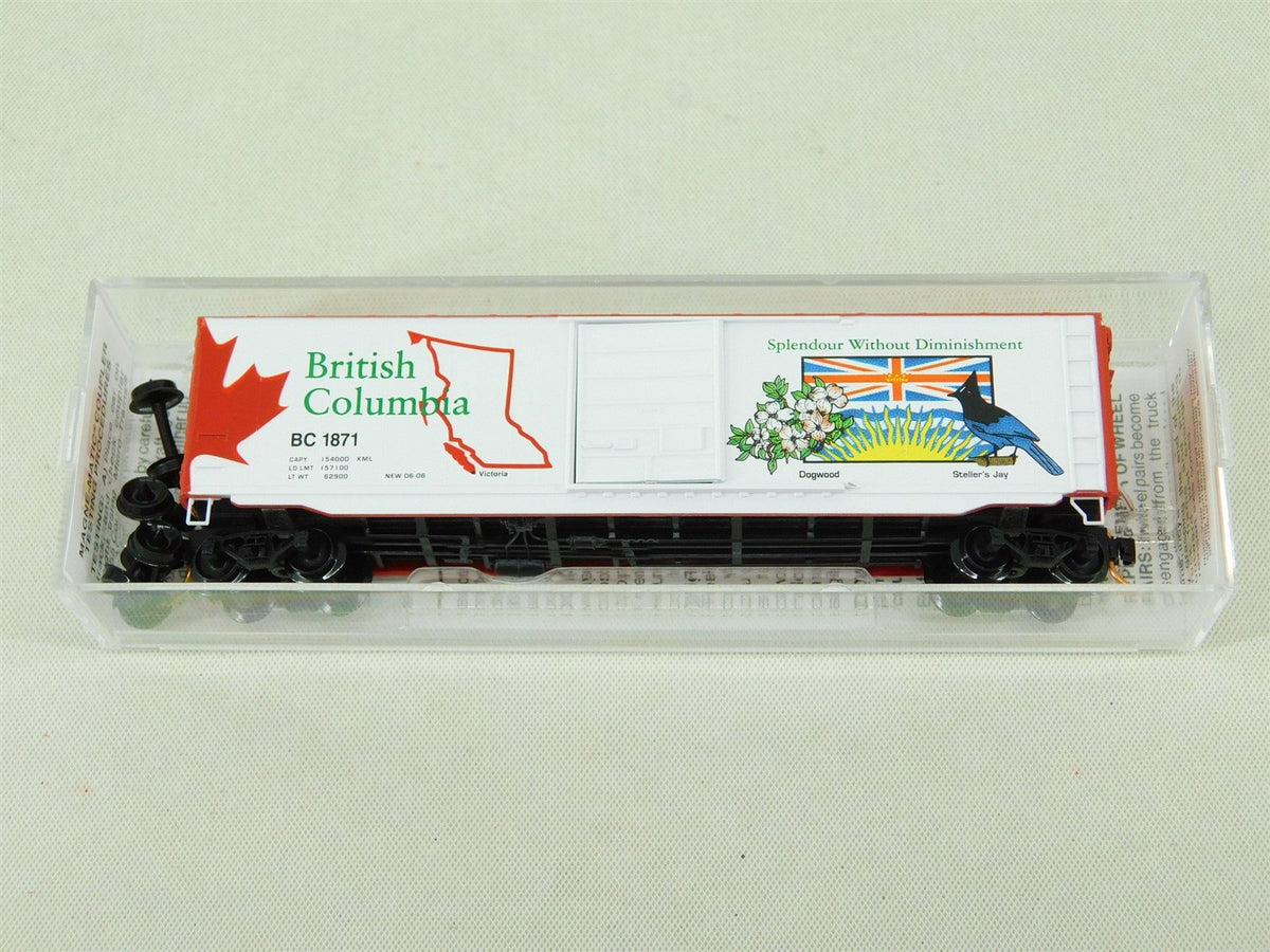 N Scale Micro-Trains MTL 07700151 BC British Columbia 40&#39; Boxcar #1871