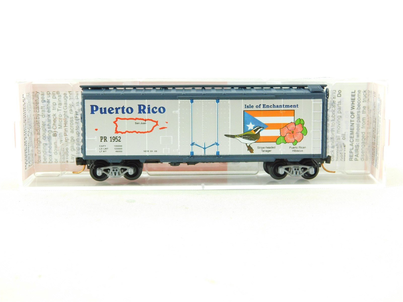 N Scale Micro-Trains MTL NSC 06-02 PR Puerto Rico 40' Boxcar #1952