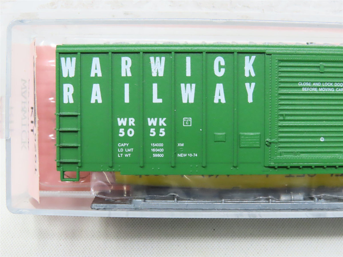 N Scale Roundhouse 8261 WRWK Warwick Railway Single Door Box Car #5055 Kit