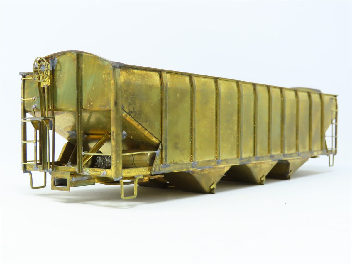 O Scale MG Max Gray BRASS 704 Undecorated C&amp;O/MKT 70-Ton 3-Bay Open Hopper
