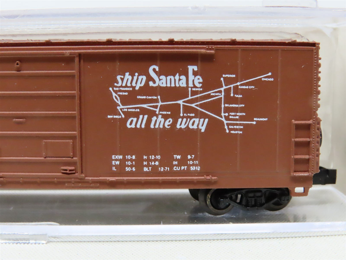 N Scale Bev-Bel Life-Like 10004 ATSF Santa Fe 50&#39; Single Door Box Car #37291