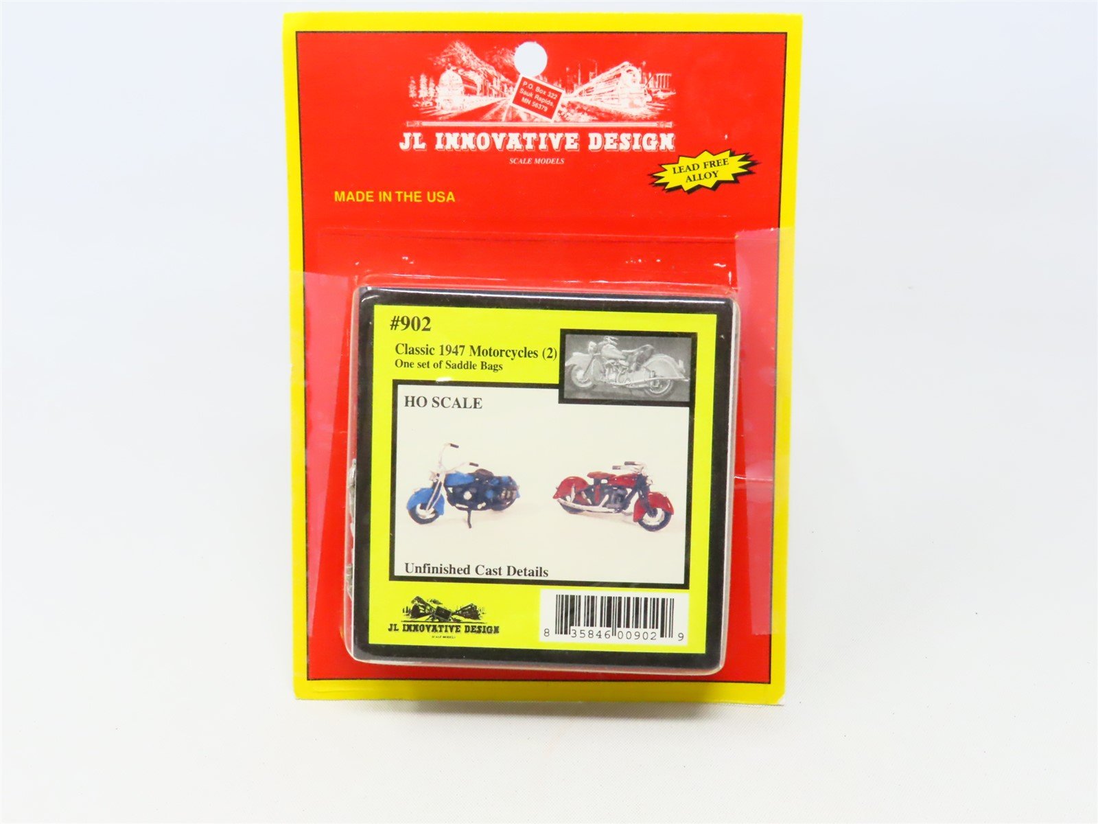 HO 1/87 Scale JL Innovative Design #902 Unfinished Classic 1947 Motorcycles (2)