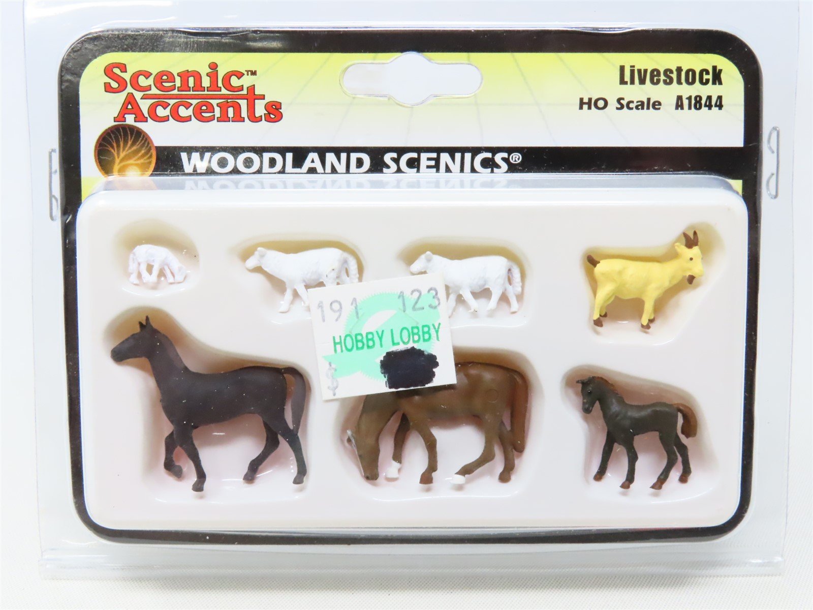 HO Scale Woodland Scenics #A1844 Livestock - 7 pc. Figure Set