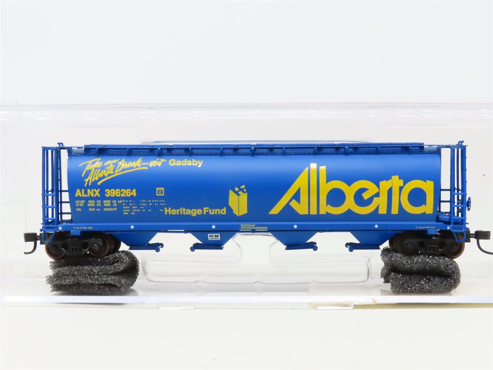 N Scale InterMountain 65117-21 ALNX Alberta 4-Bay Cylindrical Hopper #396264