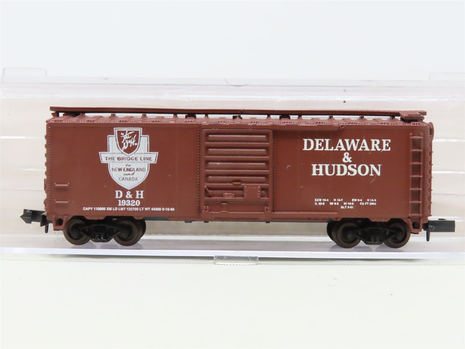 N Scale Atlas 3444 D&H Delaware & Hudson 40' Single Door Box Car #19320