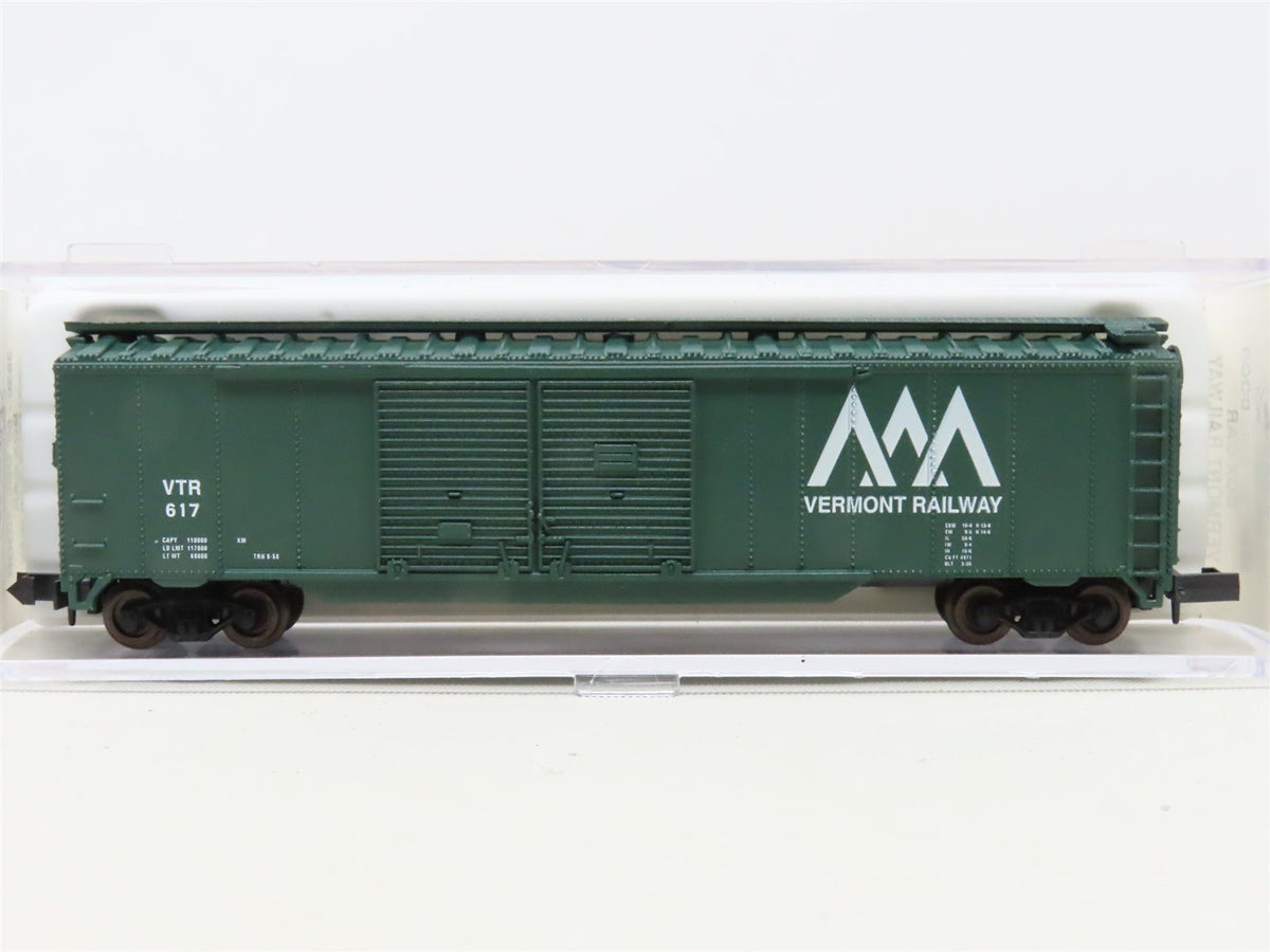 N Scale Atlas 3630 VTR Vermont Railway 50&#39; Double Door Box Car #617