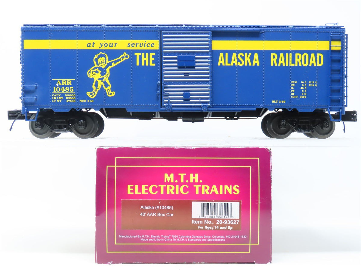 O Gauge 3-Rail MTH 20-93627 ARR Alaska 40&#39; AAR Boxcar #10485