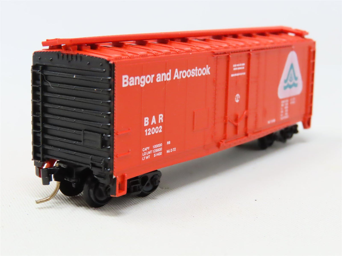 N Scale Atlas 3320 BAR Bangor &amp; Aroostook 40&#39; Plug Door Box Car #12002
