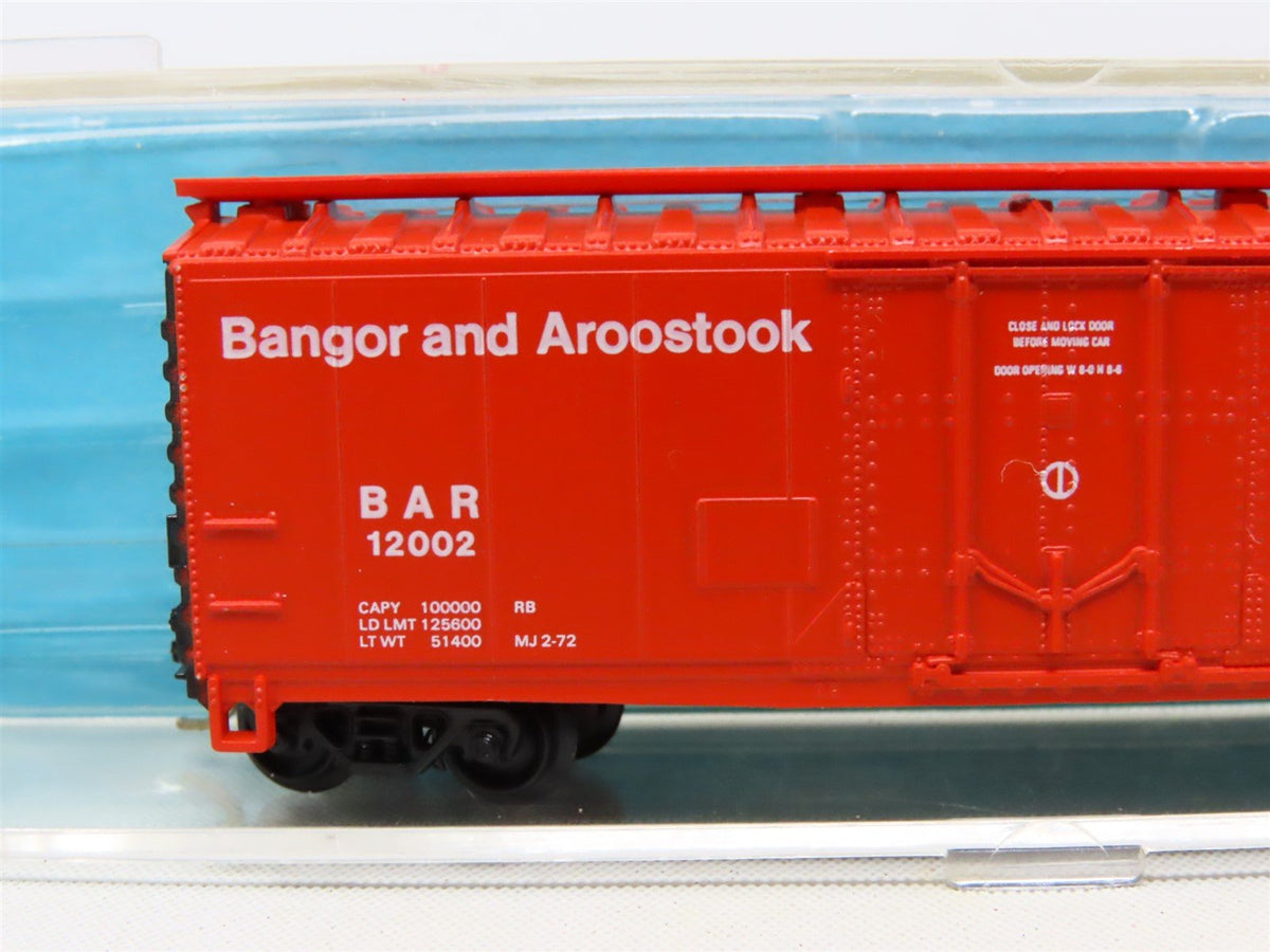 N Scale Atlas 3320 BAR Bangor &amp; Aroostook 40&#39; Plug Door Box Car #12002