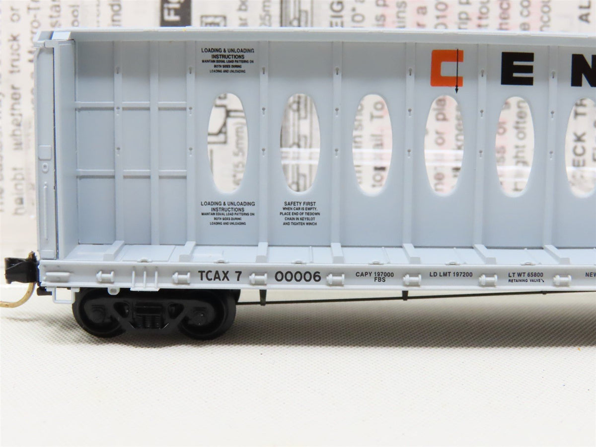 N Scale Micro-Trains MTL 53040 TCAX Centex 60&#39; 8&quot; Bulkhead Flat Car #700006