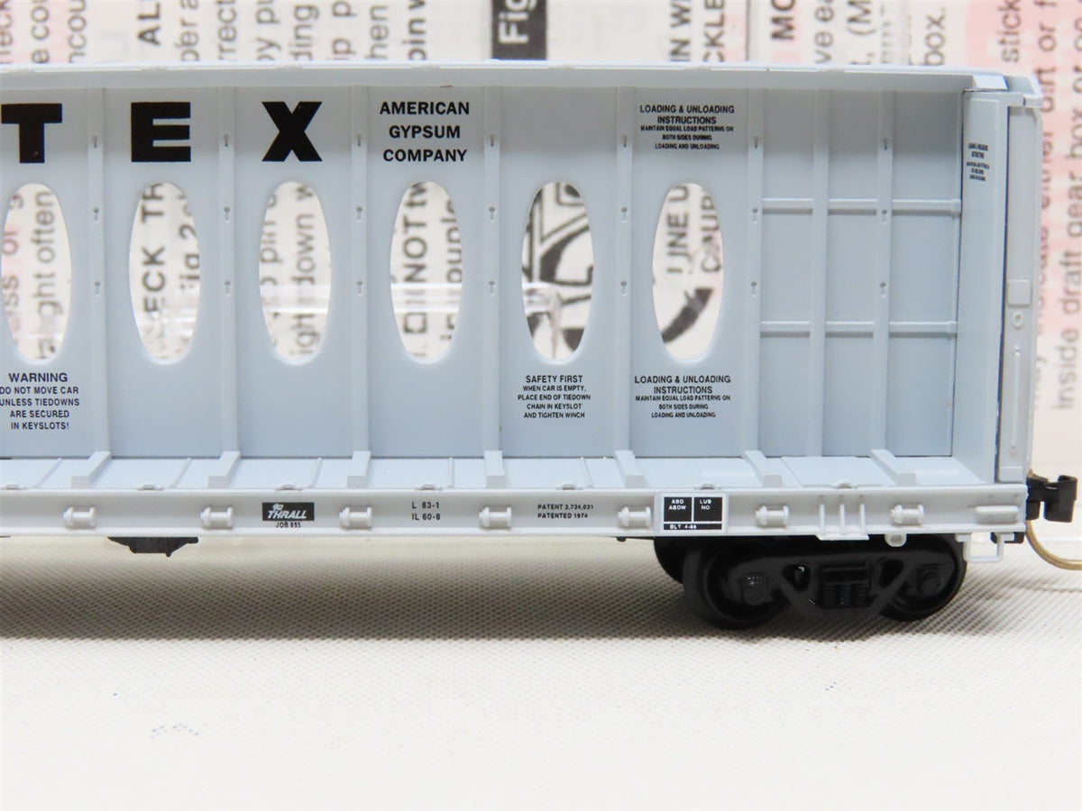 N Scale Micro-Trains MTL 53040 TCAX Centex 60&#39; 8&quot; Bulkhead Flat Car #700006