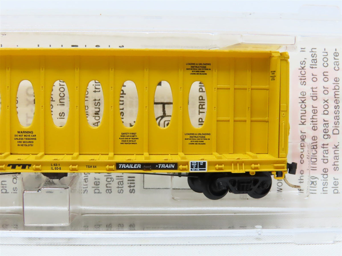 N Scale Micro-Trains MTL 53020 TTZX Trailer Train 60&#39; 8&quot; Bulkhead Flat Car 86090