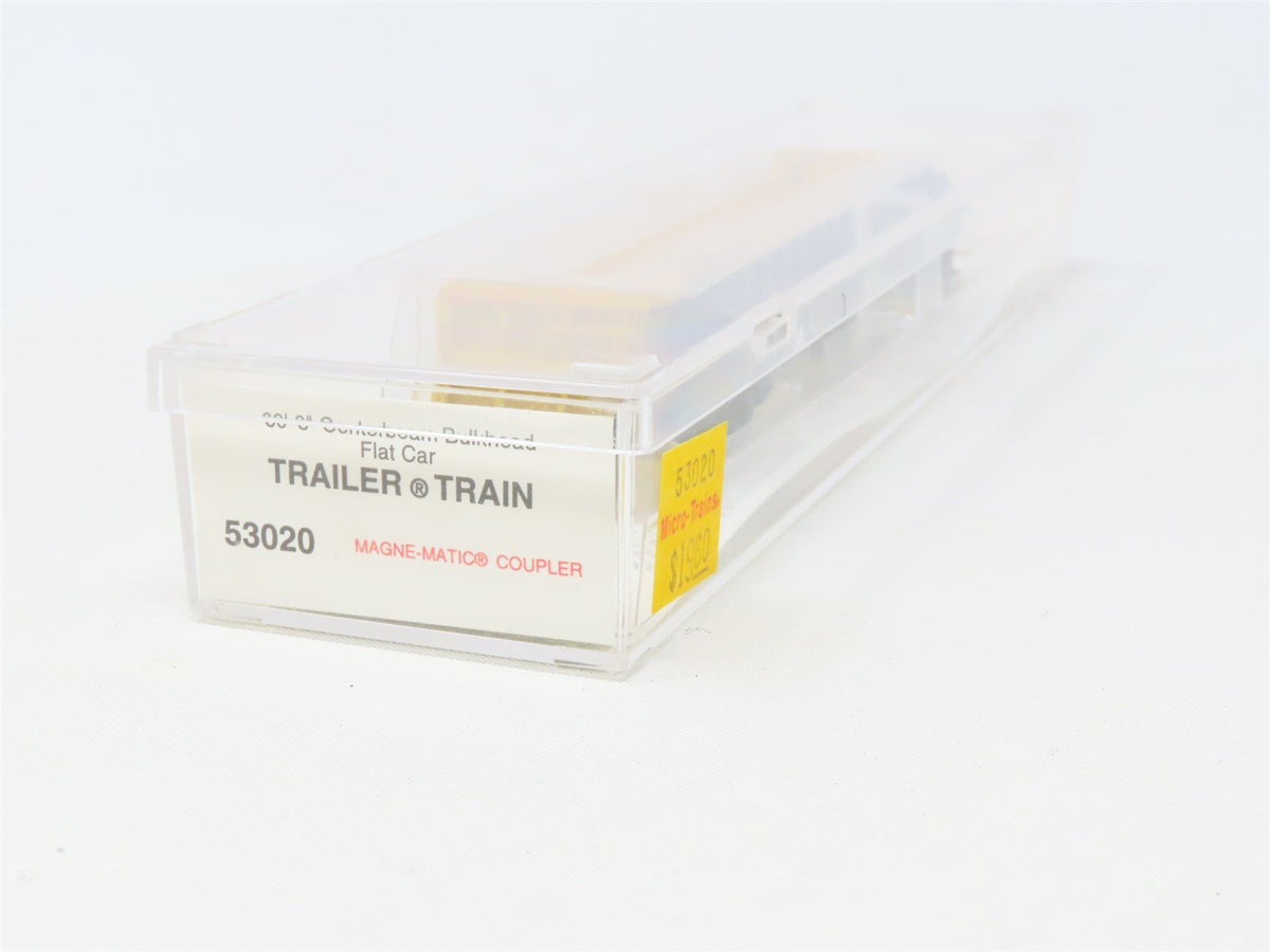 N Scale Micro-Trains MTL 53020 TTZX Trailer Train 60&#39; 8&quot; Bulkhead Flat Car 86090