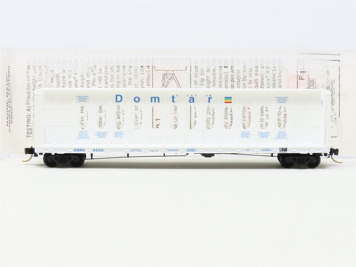 N Scale Micro-Trains MTL 53510 GBRX Domtar Gypsum 60&#39; 8&quot; Flat Car #9020