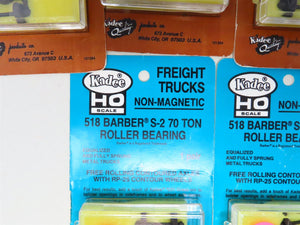 Lot of 17 Pairs of HO Scale Kadee #502, #504 & #518 Non-Magnetic Freight Trucks