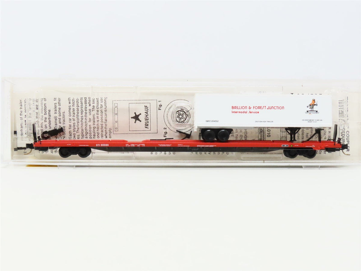 N Micro-Trains MTL 71023 DTI Detroit Toledo &amp; Ironton 89&#39; 4&quot; Flat Car #90089