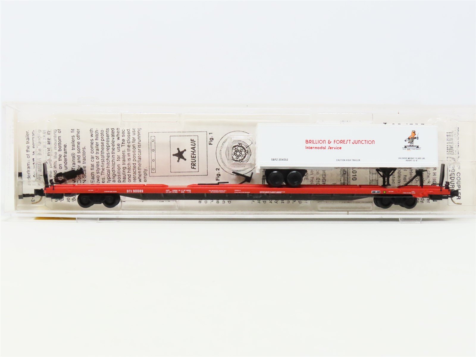 N Micro-Trains MTL 71023 DTI Detroit Toledo & Ironton 89' 4" Flat Car #90089