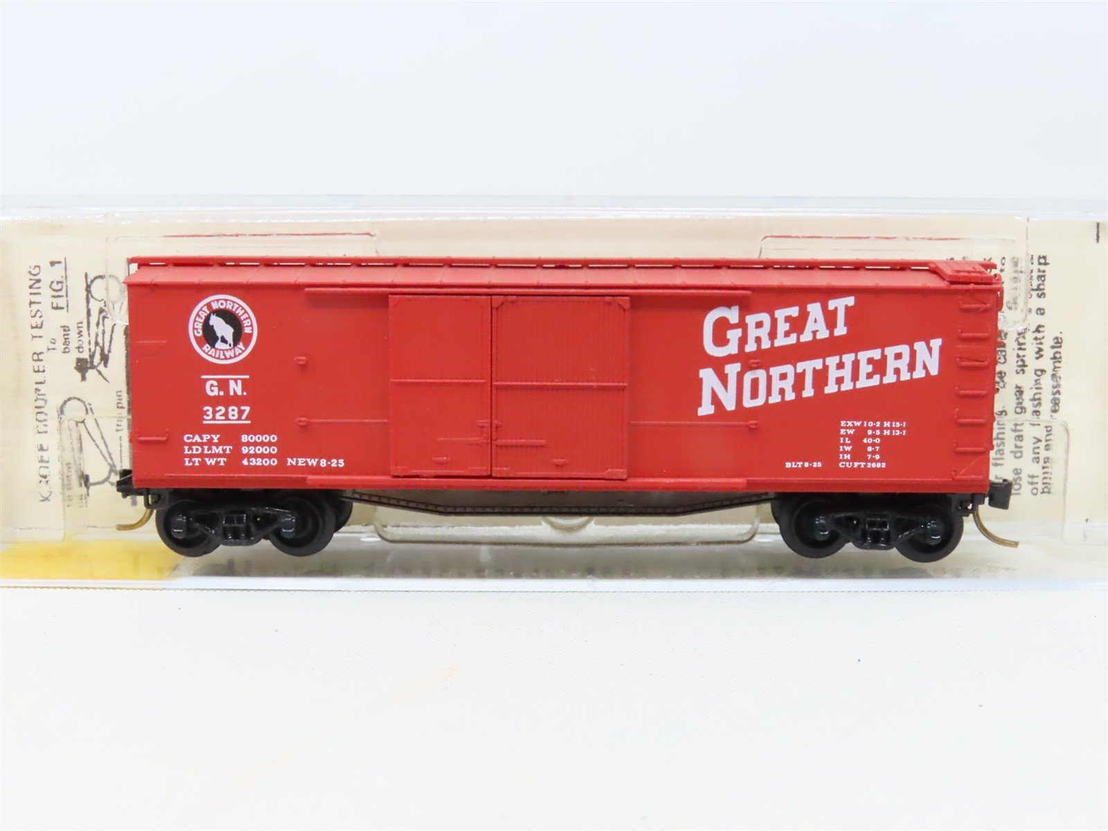 N Scale Kadee Micro-Trains MTL #43040 GN Great Northern 40' Box Car #3287