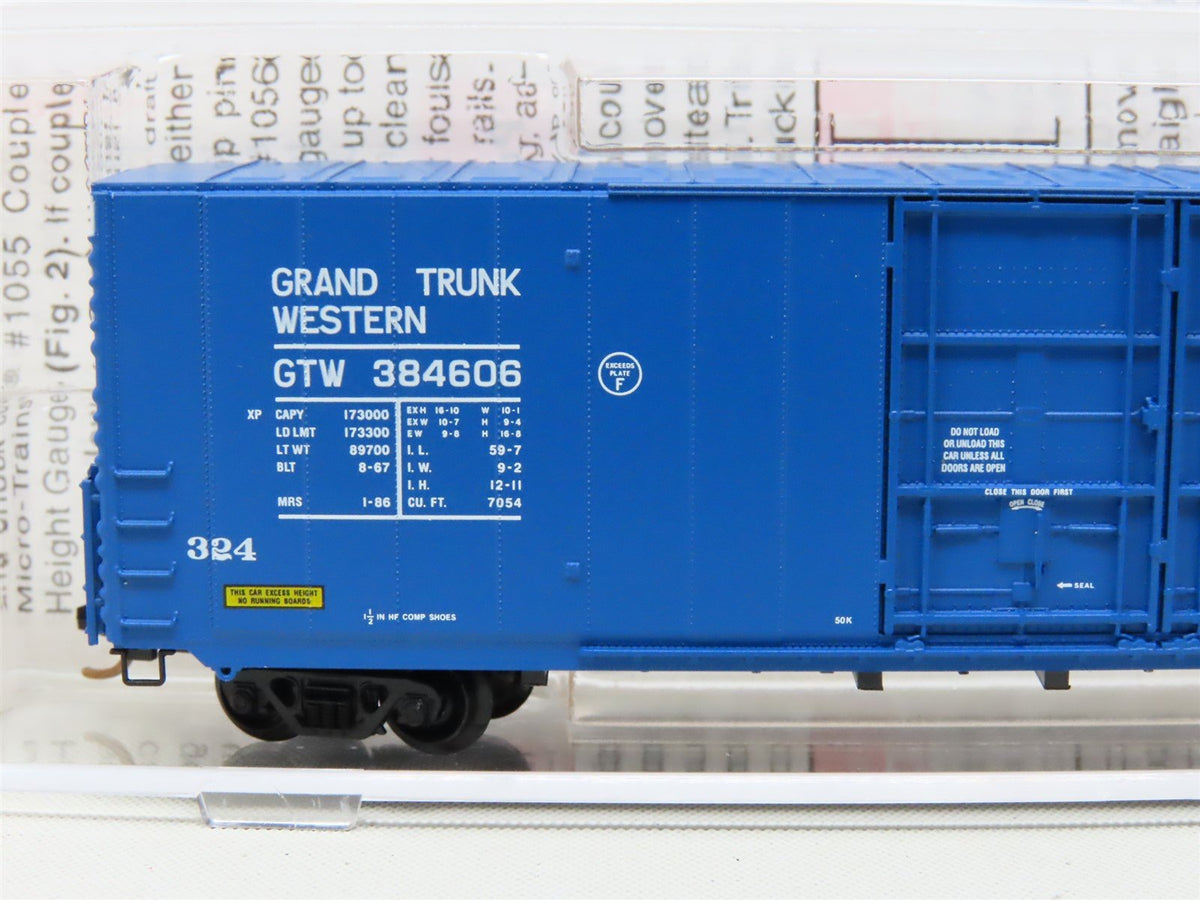 N Scale Micro-Trains MTL 102080 GTW Grand Trunk Western 60&#39; Box Car #384606