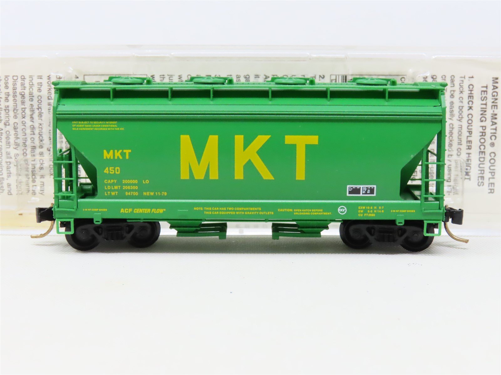 N Scale Micro-Trains MTL 92040 MKT Missouri Kansas Texas 2-Bay Hopper #450