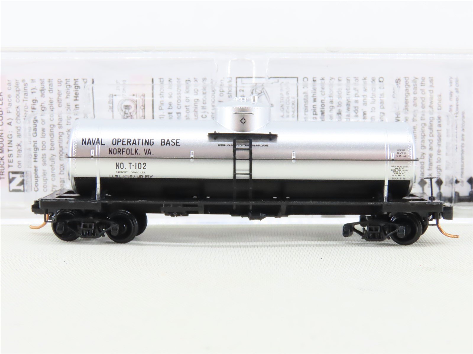 N Scale Micro-Trains MTL 06500970 US Navy 39' Single Dome Tank Car #T-102