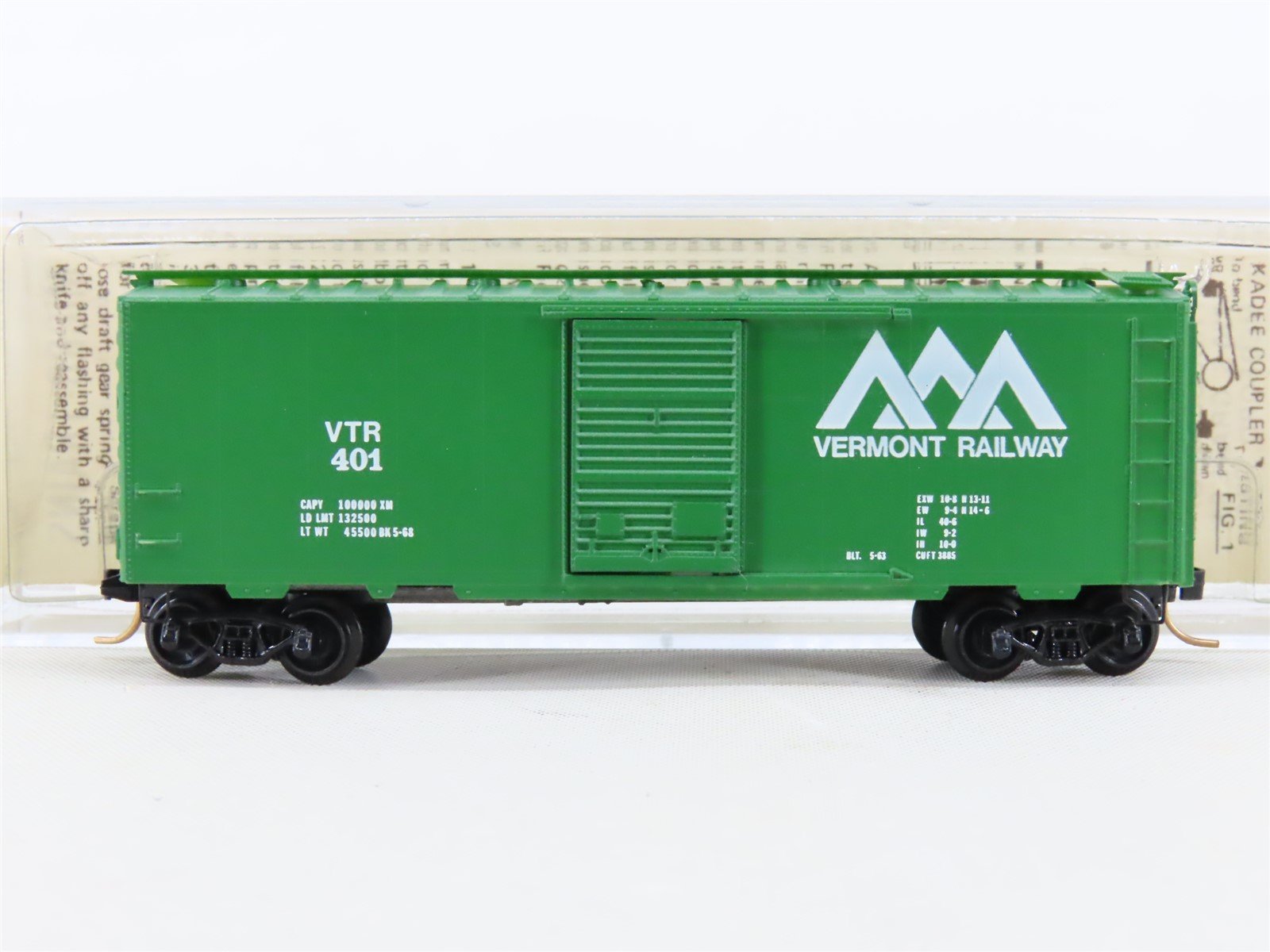 N Scale Kadee Micro-Trains MTL 20200 VTR Vermont Railway 40' Box Car #401