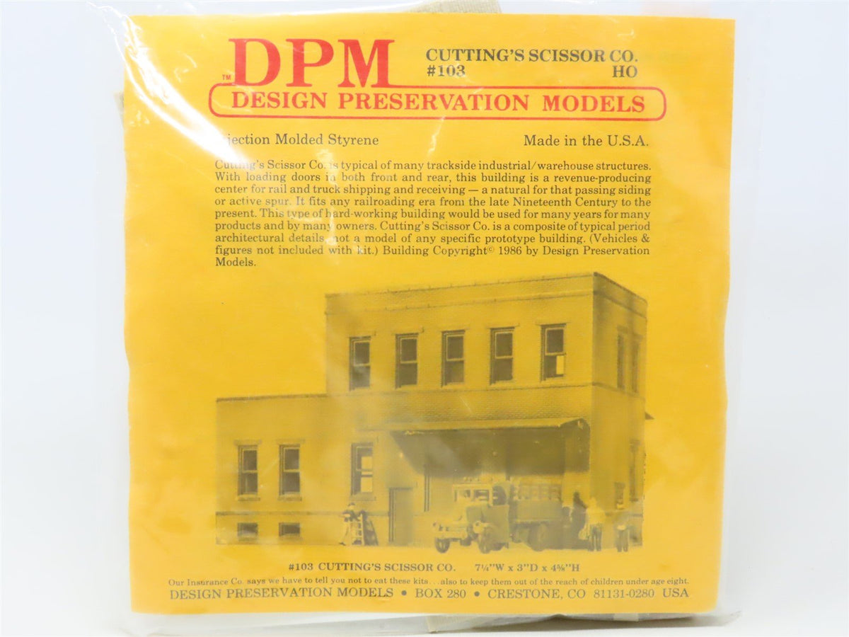 HO Scale DPM Design Preservation Models Kit #103 Cutting&#39;s Scissor Co.