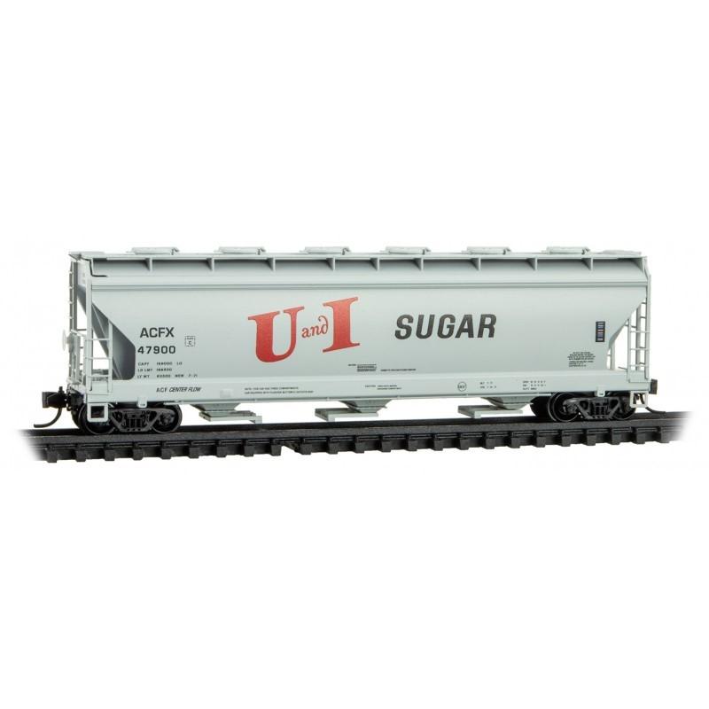 N Micro-Trains MTL 09300200 ACFX Utah-Idaho Sugar Co 3-Bay Covered Hopper #47900