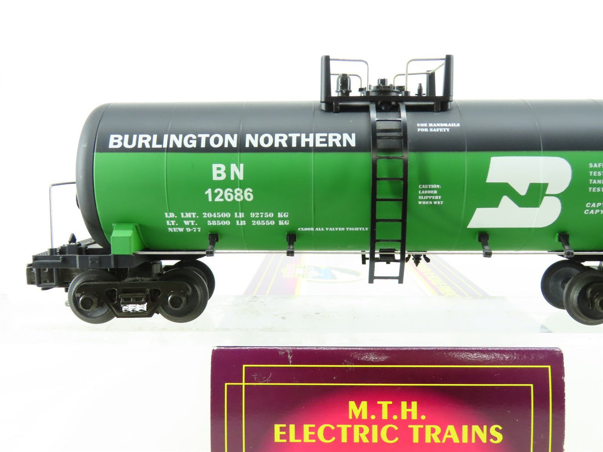 O Gauge 3-Rail MTH MT-9200L BN Burlington Northern 20k Gal Tank Car #12686