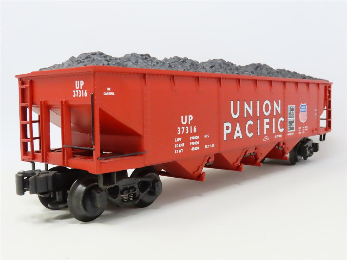 O Gauge 3-Rail K-Line K623-2113 UP Union Pacific 4-Bay Hopper #37316 w/Load