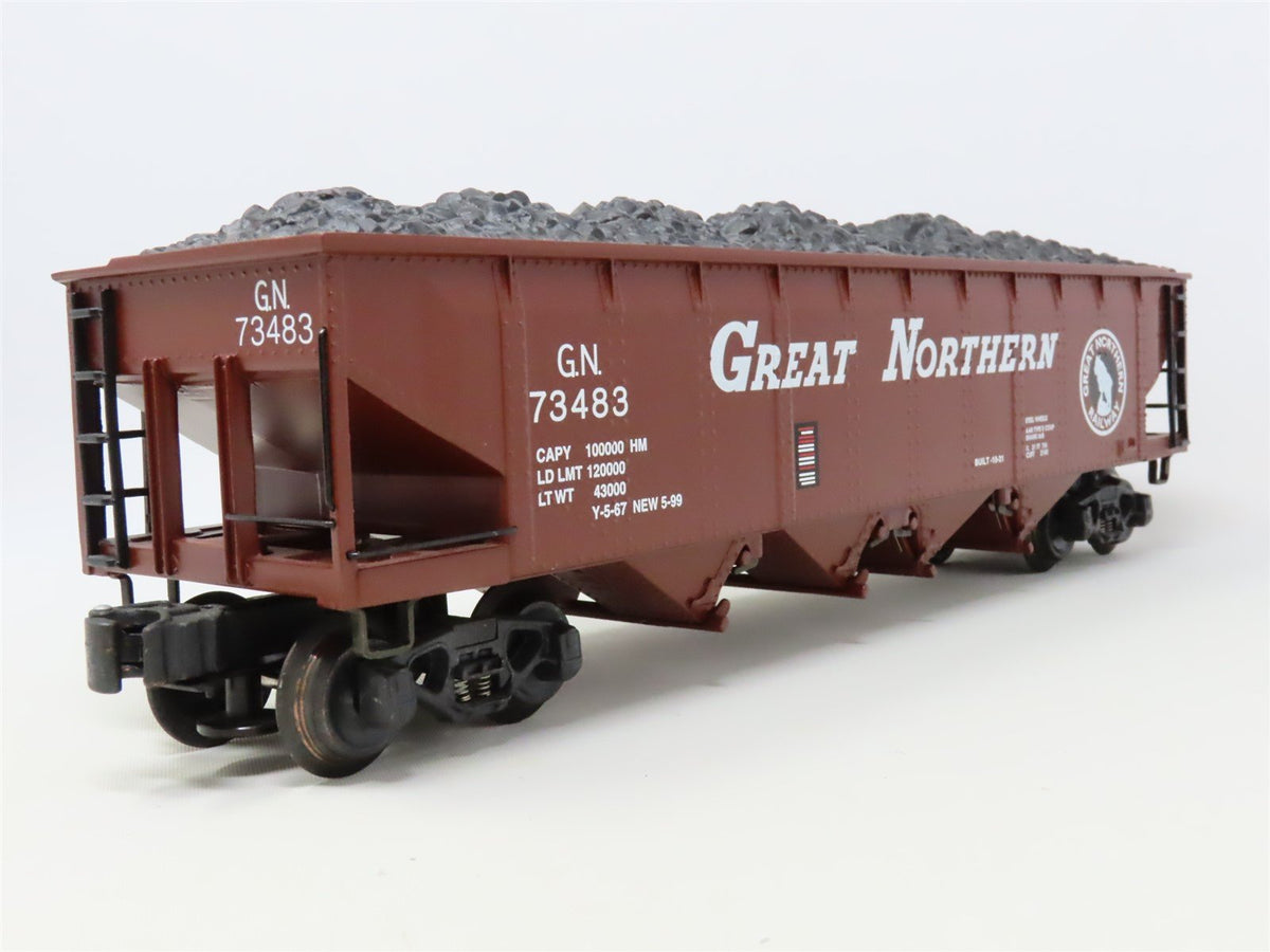 O Gauge 3-Rail K-Line K623-1591 GN Great Northern 4-Bay Hopper #73483 w/Load